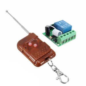 وحدة تحكم ريله احاديه / Wireless 1 Ch Relay RF Remote Control Switch DC 12V 220V 10A 433MHz Smart Home