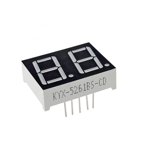 سيفن سيجمنت ثنائي كومن كاثود / LED 7 SEGMENT 2 DIGIT DISPLAY 0.56-INCH COMMON CATHODE