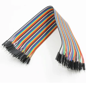 40 قطعة من الأسلاك (الجمبرز) بطول 20 سم، من ذكر إلى ذكر / 20cm Male to Male jumper wires 40pcs